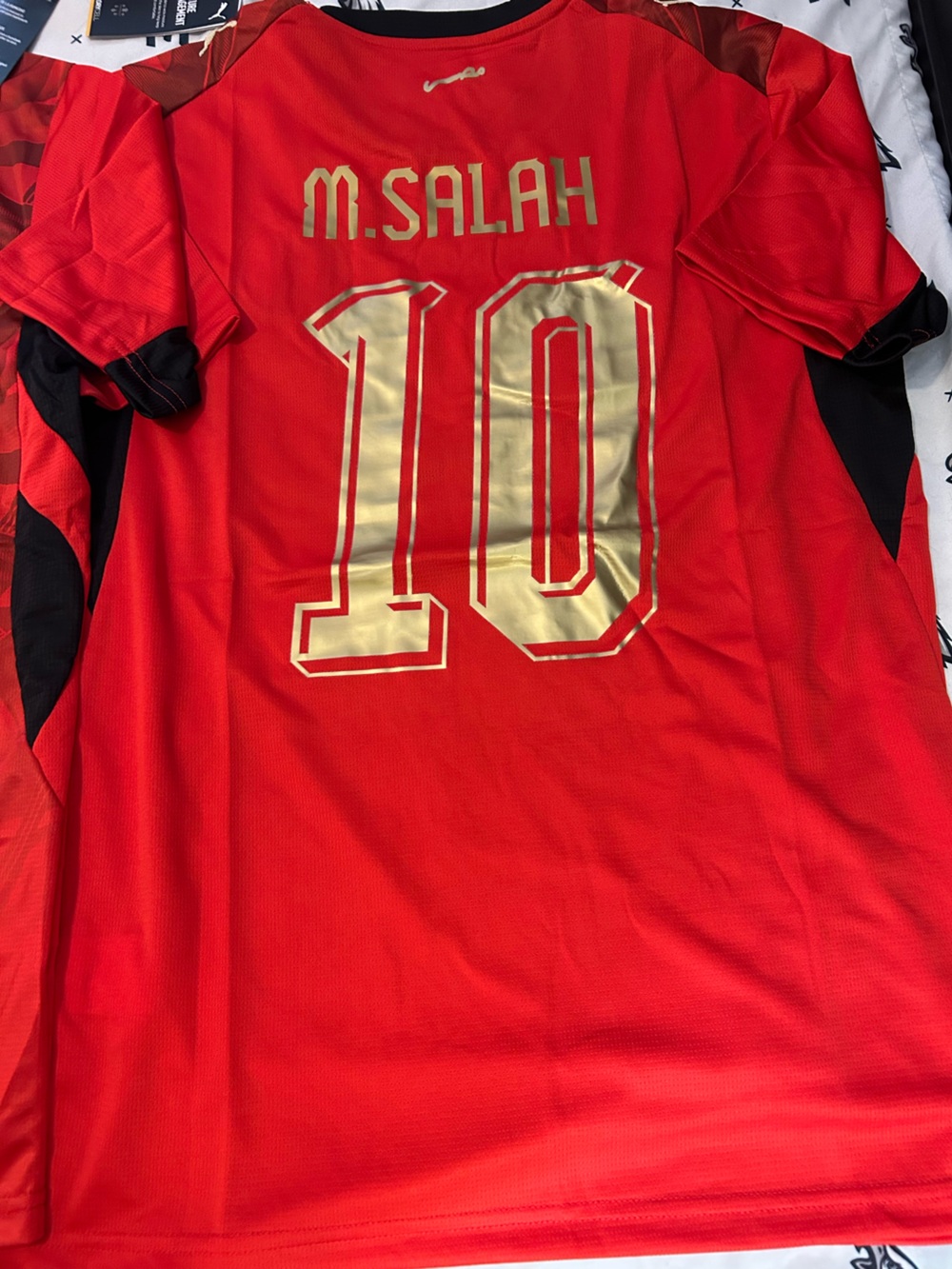 Puma EGYPT National Team MOHAMMAD SALAH Men's JERSEY Red M,L,XL,2X New with tags - Picture 6 of 7